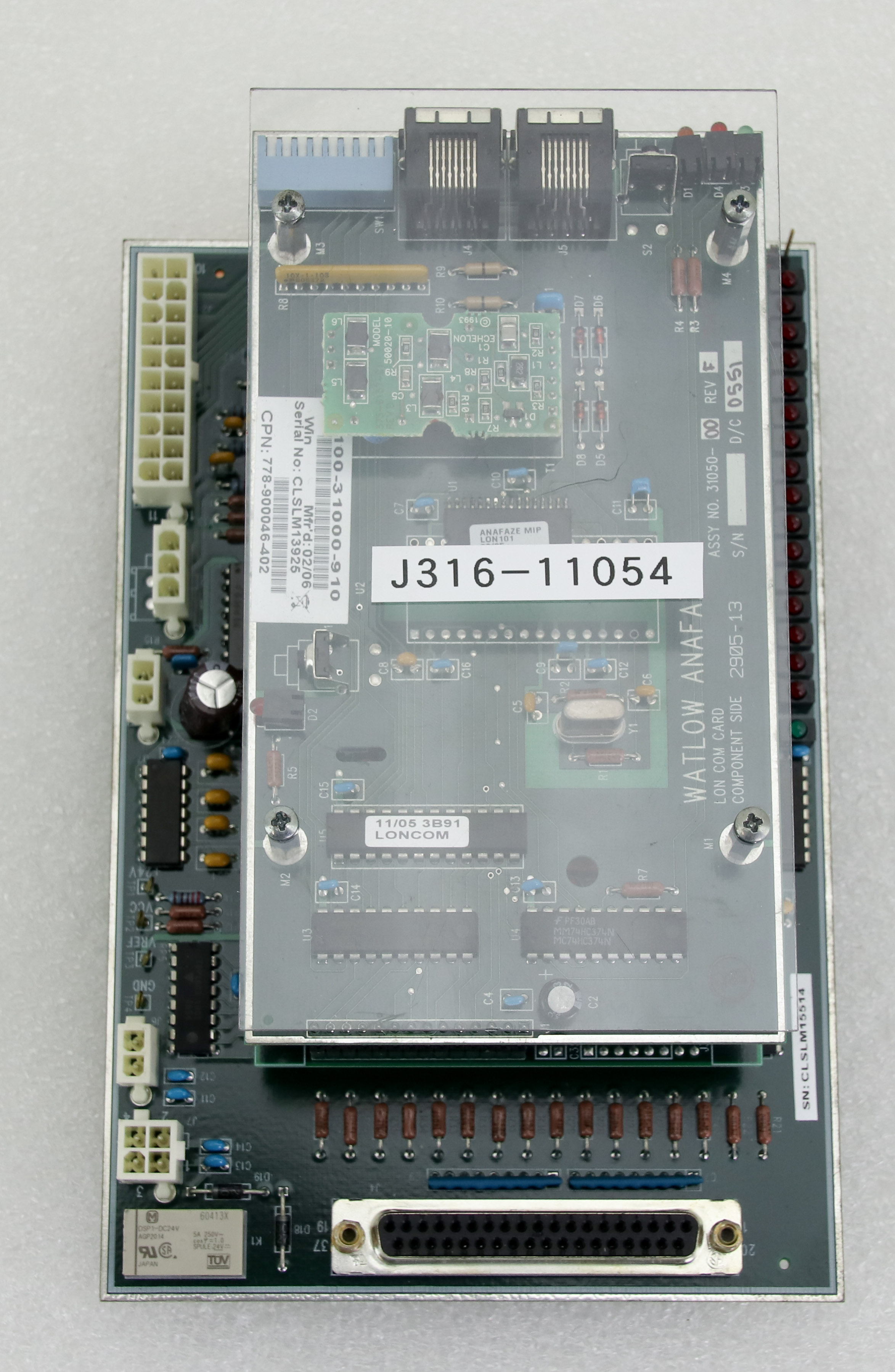 y 11054 LAM RESEARCH WATLOW ANAFAZE PCB, Z100-31000-910, 31050-00
